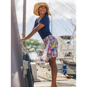 NWT!! RIPSKIRT Hawaii Rip Skirt Length 2 Wrap Skirt Wildflower Watercolor XXL - Picture 1 of 17