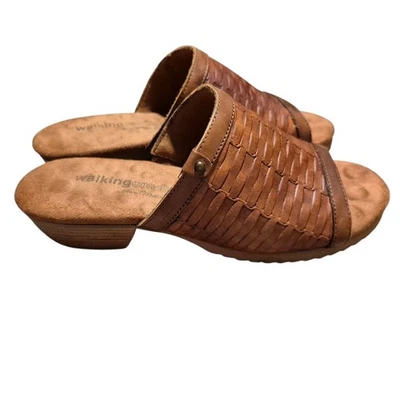 Zapatos para Mujer Cunas para Caminar Cuero Marrón Lobo Mula Slide Sandalia Talla 6 (EE. UU.) Foto 1 de 4