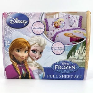 Juego de sábanas de microfibra de 4 piezas tamaño completo Disney Frozen Piece Elsa Anna Nuevo de Lote Antiguo - Imagen 1 de 12