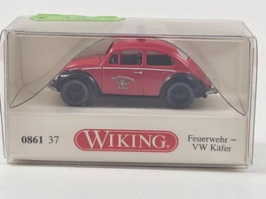 Modellino auto Wiking 1:87 H0 VW Volkswagen Maggiolino vigili del fuoco n. 086137 - Foto 1 di 6