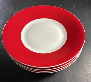 10 ERDBEERSTRAßE Soho Rot Salat Dessert Teller (4) 8,25" EG - Bild 1 von 15