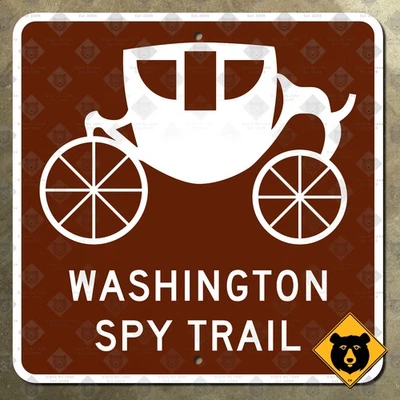 Señal de ruta New York Washington Spy Trail Long Island 2017 12x12 Foto 1 de 2