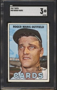 1967 Topps #45 - Roger Maris St. Louis Cardinals SGC 3 VG - Picture 1 of 2