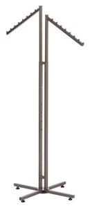 SSWBasics Boutique Raw Steel 2-Way Clothing Rack with Slant Arms - Picture 1 of 2