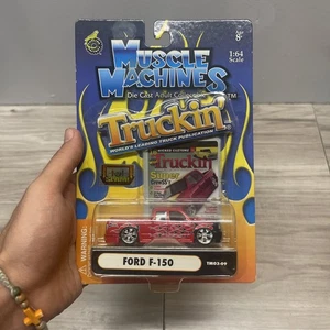 Muscle Machines Truckin' Ford 2003 SLAM F-150 Pickup Truck TM03-09 MOC RED - Picture 1 of 3