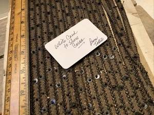 1598🌟Vtg Antique Black Metal Glass Bead Lace Trim Edwardian C1800s 1/4” Card - Picture 1 of 5