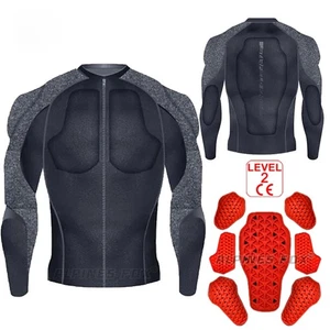 Hombres Motocicleta Chaqueta Blindaje Suave CE Nivel 2 Moto Body Armor Ropa Motocross - Imagen 1 de 26