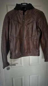 * Modeka Bad Eddie Gr. M Herren Hoodie Lederjacke Motorrad Jacke dunkelbraun * - Bild 1 von 6