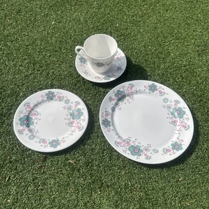 Tea Cup & Saucer Plate Shore & Coggins Bell China Piece Tea Set Primrose China - Picture 1 of 6