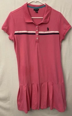 Vestido de tenis para mujer US Polo Association, rosa intenso, talla L Foto 1 de 4