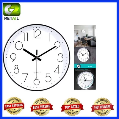 Reloj de pared contemporáneo de 12 pulgadas con función silenciosa - Ideal para espacios modernos Foto 1 de 4