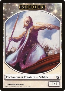 Soldier Token 10x - White - Palumbo Art - BNG Born of the Gods - MTG Magic NM - Picture 1 of 1