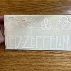 Led Zeppelin Vinyl Wall Window logo Decal Sticker Classic Rock Band - Picture 1 of 9