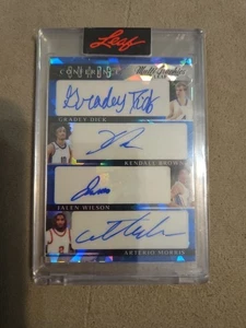 2023 Leaf Rookie 4 Quad Auto /35 Gradey Dick Jalen Wilson Kendall Brown Morris ⭐ - Bild 1 von 24