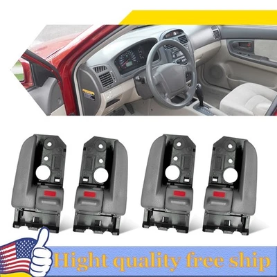 Front Rear Right Driver Side interior Door Handle For Kia Spectra 2005-09 Gray - Image 1 of 4