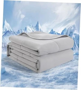 Cooling Comforter Full/Queen, Summer Cooling Blanket for Queen(90"*90") Grey - Picture 1 of 8