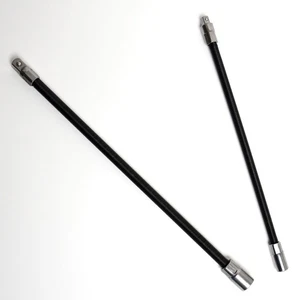 2pc 3/8" & 1/4" DR Flexible Socket Extension Bar Set 10" 12" Ratchet Flex - Picture 1 of 4