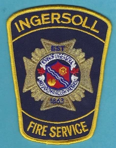INGERSOLL ONTARIO CANADA FIRE DEPARTMENT PATCH FLASH - Picture 1 of 1