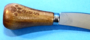 Guze-US Pawprint Käse Streuer Canape Messer 4,75" Holz Edelstahl Wurstwaren - Bild 1 von 4