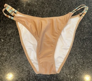 Venus Tan Bikini Bottoms Beige/Golden Tan Size 10 BEAUTIFUL!!!! - Picture 1 of 6