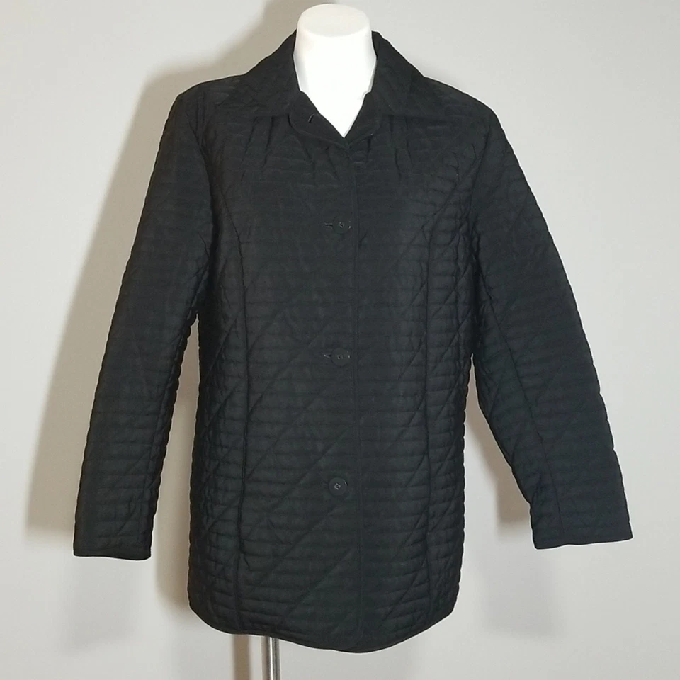 Chaqueta forrada polar acolchada negra diseño Utex talla grande Foto 1 de 4