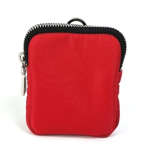 PRADA Hombre Bolsa Nylon Rojo Negro Triángulo Logo Placa Correa Anillo - Imagen 1 de 24