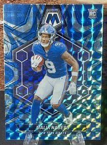 Malik Nabers RC 2024 Panini Mosaic Reactive Blue Color Match Prizm Giants #306 - Bild 1 von 2