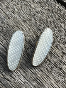 Willy Winæss David Andersen Sterling grau Emaille Ohrringe Norwegen Norweger 1383 - Bild 1 von 8