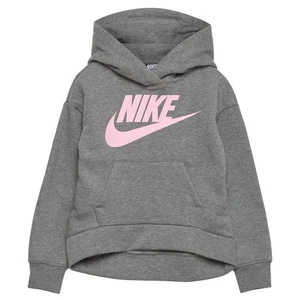 Nike Kinder Standard Fit Club Fleece High-Low Pullover Hoodie Grau Größe M - Bild 1 von 11