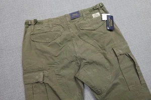 Pantalones cargo Polo Ralph Lauren utilitarios excedentes para hombre 34x32 verde militar nuevos con etiquetas - Imagen 1 de 14