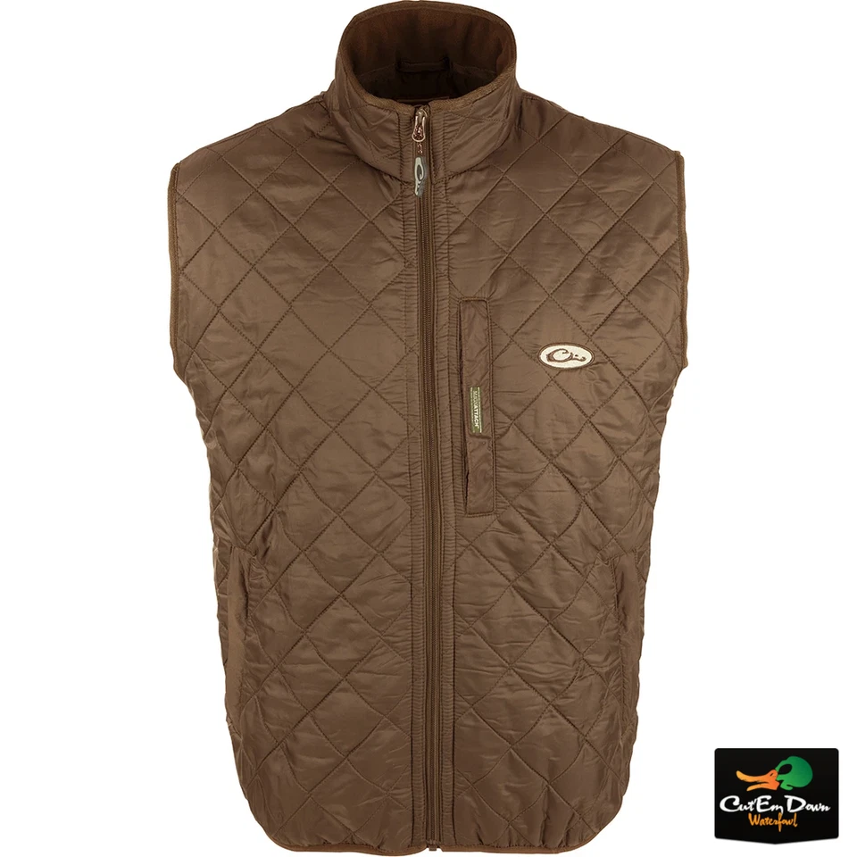 NEW DRAKE WATERFOWL DELTA QUILTED FLEECE LINED VEST - Image 1 of 1