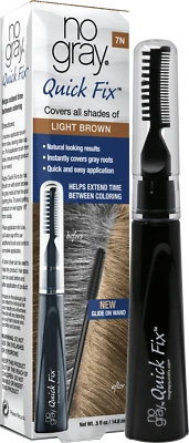 Varita de fijación rápida sin gris cubre el cabello instantáneamente raíces grises #7N marrón claro (paquete de 2) Foto 1 de 2