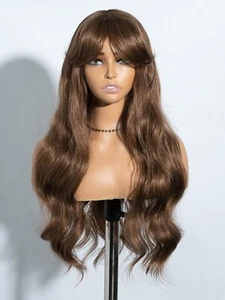 JOEDIR HAIR JONAN gewellte Perücke mit Pony 26 Inch in 6 Kunsthaar BRANDNEU - Bild 1 von 6