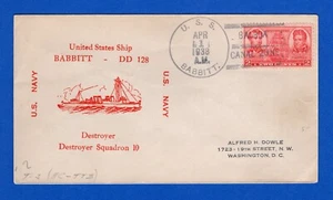 USS Babbitt DD-128 Destroyer Squadron 10 at Balboa, Canal Zone April 1, 1938 - Picture 1 of 1