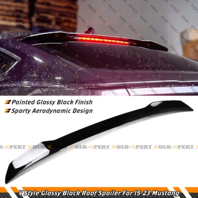 Alerón techo ventana trasera negro brillante estilo V para Ford Mustang S550 2015-2023 Foto 1 de 4