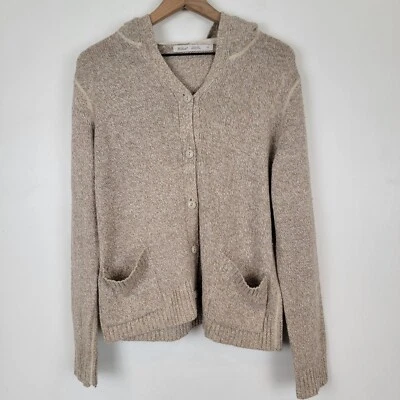 Vintage Woolrich Hooded Cardigan Sweater Large Classic Oatmeal Wool Button Up - Image 1 of 4