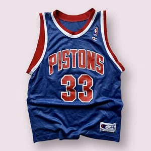 Vintage Men’s Champion Detroit Pistons Grant Hill NBA Jersey 90s Size 44 L - Picture 1 of 8