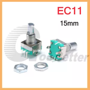 Rotary Shaft Encoder EC11 , With Push Switch, 5 Pin Digital Potentiometer 15mm - Picture 1 of 5