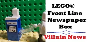 LEGO Minifigure Spider Man Newspaper Box Blue Vulture Marvel Superhero News - Picture 1 of 1