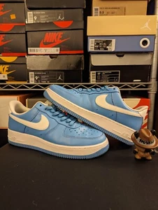 Size 9.5 - Nike Air Force 1 '07 University Blue White - Picture 1 of 7
