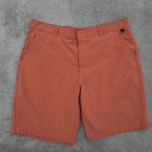 Halsey Sport Shorts Men's Size 35 Orange 8 inch inseam Drawstring Stretch - Picture 1 of 11