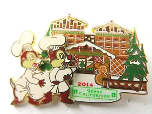 Disney Pin Gingerbread House 2014 Grand Californian Chip & Dale LE 1200 #107097 - Picture 1 of 2