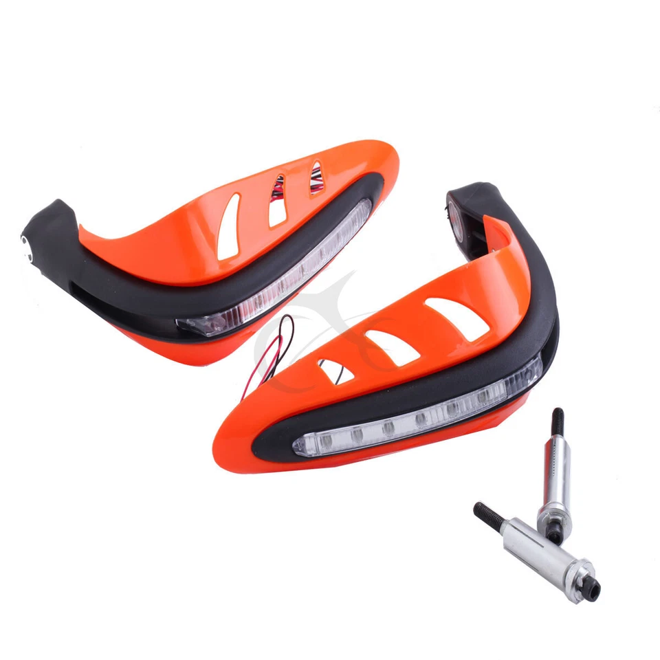 Protectores de manos de cepillo naranja de 7/8" aptos para bicicletas Honda Yamaha Suzuki Kawasaki Dirt MX Foto 1 de 3