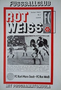 Programm DDR Oberliga 1978/79 Rot Weiß Erfurt - FC Karl Marx Stadt - Picture 1 of 1