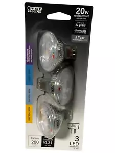 FEIT 20W Equivalent MR16 GU5.3 Bi-Pin Dim 12V Track Light LED Flood Light Bulb, - Picture 1 of 2