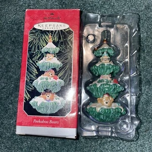 Hallmark Keepsake Christmas Ornament Peekaboo Bears 1998 Vintage  - Picture 1 of 4