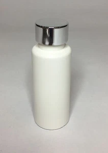 Empty 30ml Cylindrical Bottles + Smooth Shiny Silver Screw Cap Top *ANY AMOUNT* - Picture 1 of 1
