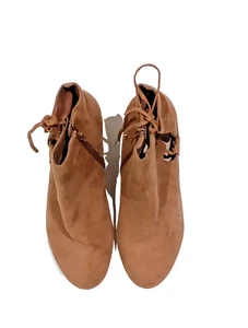 Dorothy Perkins Women's Shoes Heel Brown Suede Lace Zip Block 5 Casual - Picture 1 of 7