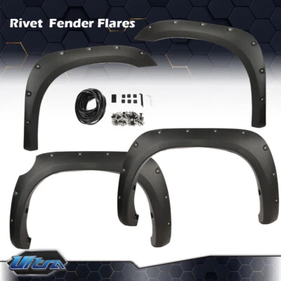 Remache de bolsillo texturizado para guardabarros estilo apto para Toyota Tundra 07-13 negro 4 un. Foto 1 de 4