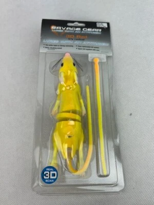 Señuelo de pesca flotante o de buceo Savage Gear R-300-AL 3D Rad Rat 30 cm 86 g amarillo Foto 1 de 2